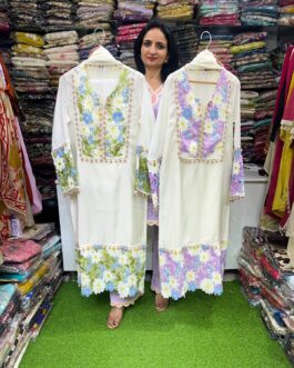 Imported Crape Crochet Suit Set