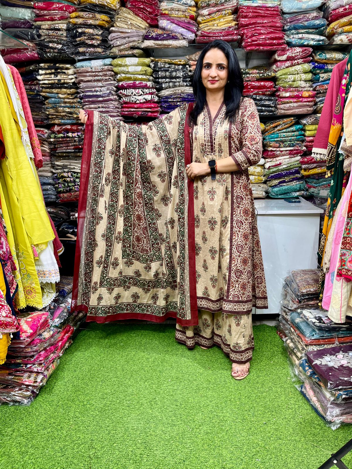 Pure Cotton Anarkali Suit Set
