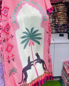 Pure Crape Designer Long Dress with Pants