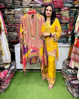 Pure Crape Designer Suit Set