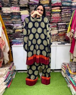 Pure Crape Farshi Suit Set