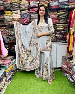Pure Crape Gharara Suit Set