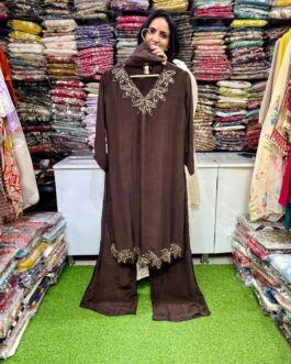 Pure Crape Hand Embroidered Designer Suit Set