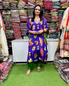 Pure Crape Kaftan Set