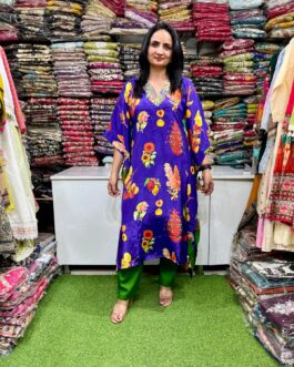 Pure Crape Kaftan Set