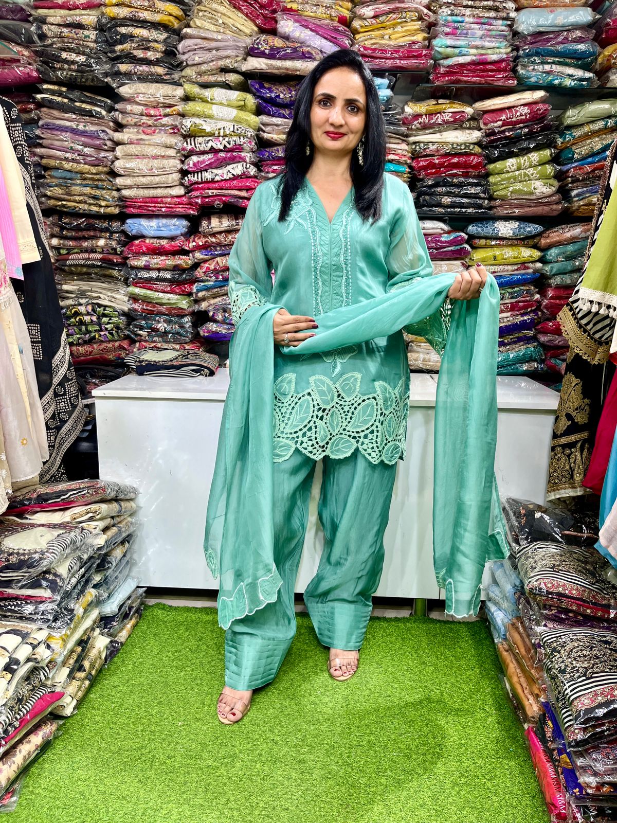 Pure Organza Designer Suit Set