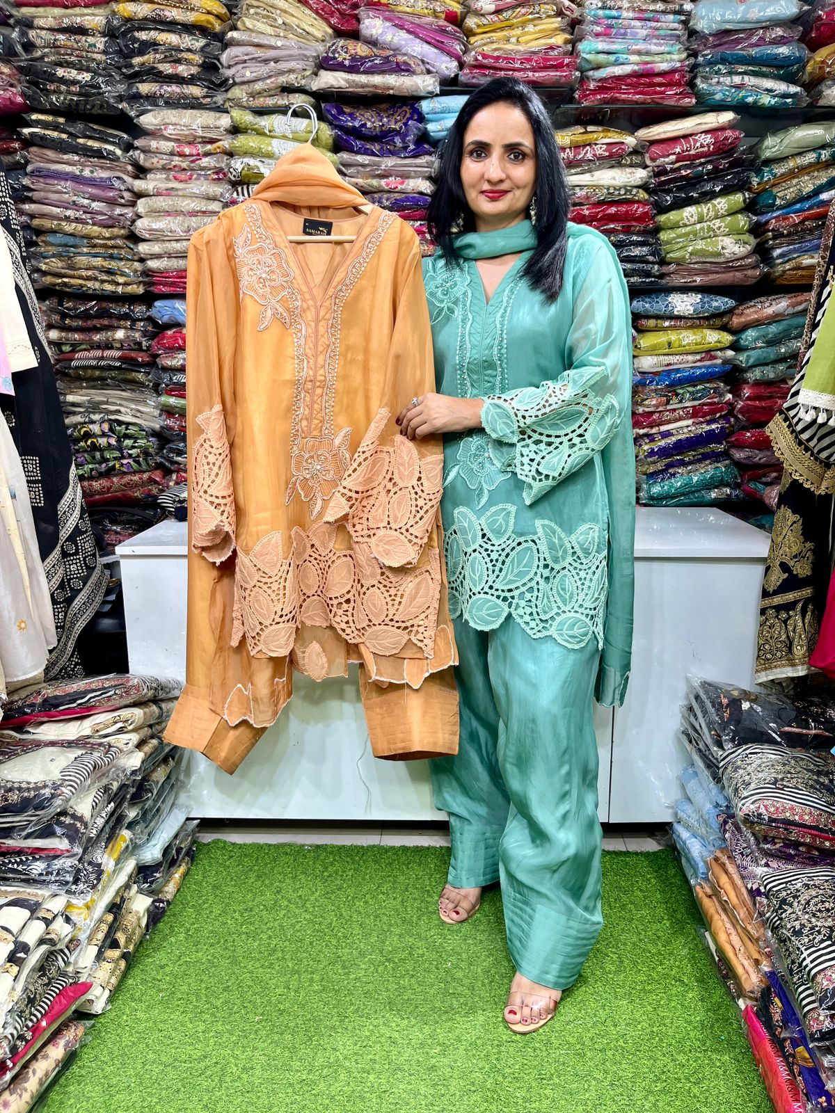 Pure Organza Designer Suit Set