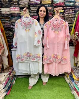 Pure Organza Designer Three Peice Coord Set