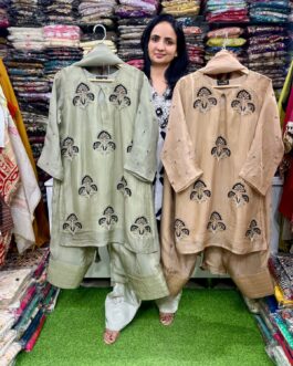 Pure Organza Hand Embroidered Farshi Suit Set