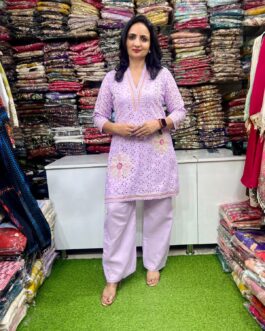 Schifli Cotton Embroidered Coord Set