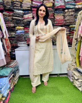 Schifli Cotton Straight Suit Set