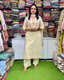 Schifli Cotton Straight Suit Set
