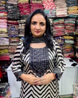 Black Gajji Silk Suit Set