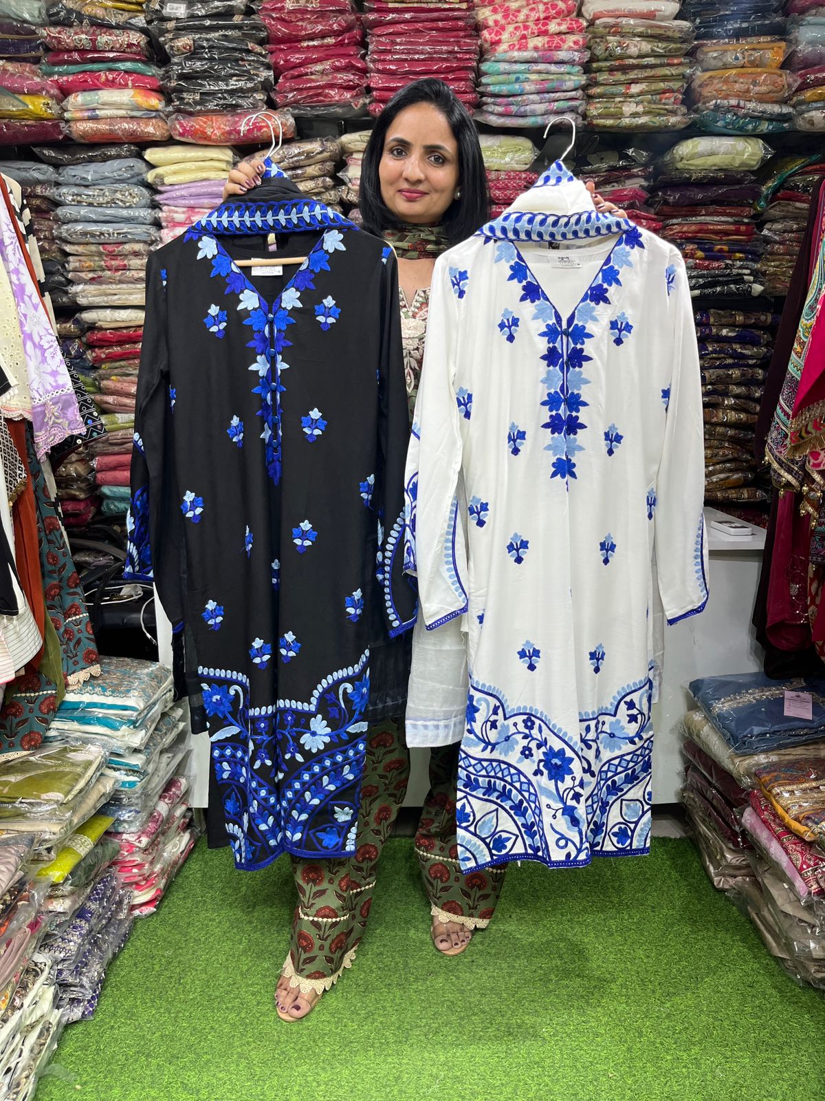 Cotton Embroidered Suit Set