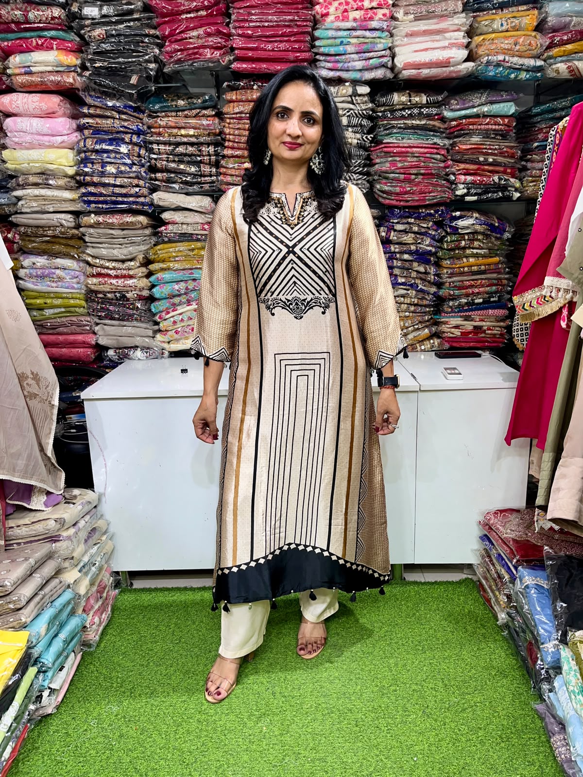Designer A Line Long Coord Set