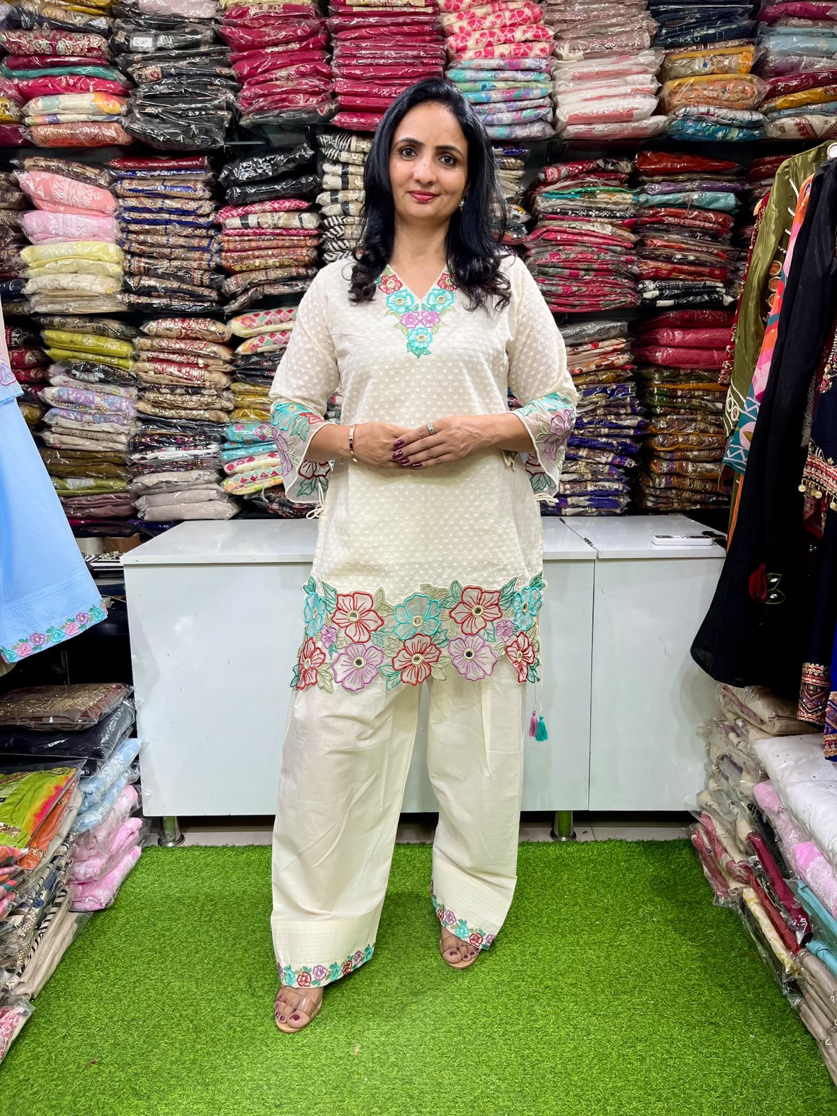 Designer Cotton Coord Set