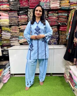 Designer Cotton Coord Set with Farshi