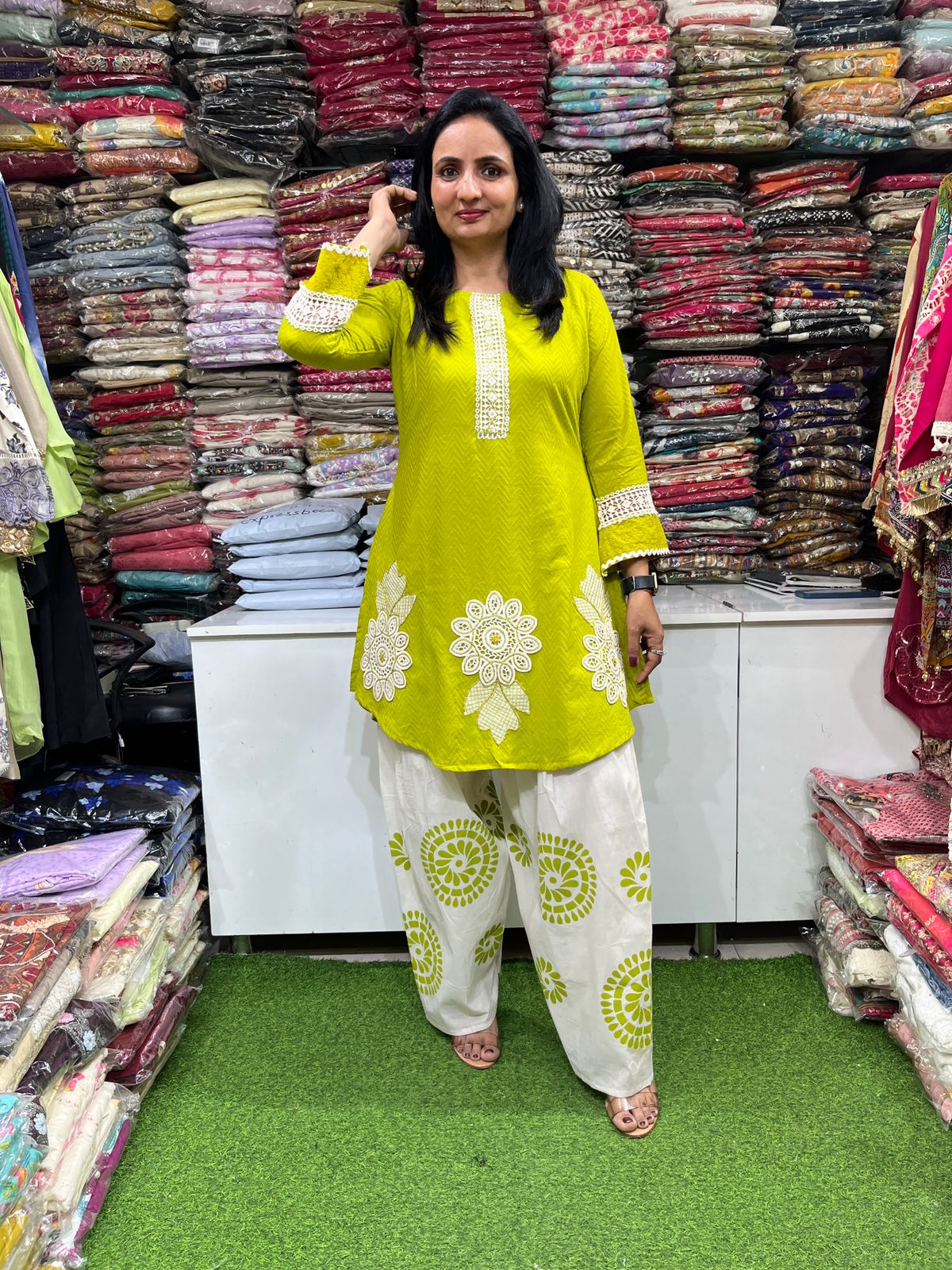 Designer Cotton Farshi Coord Set