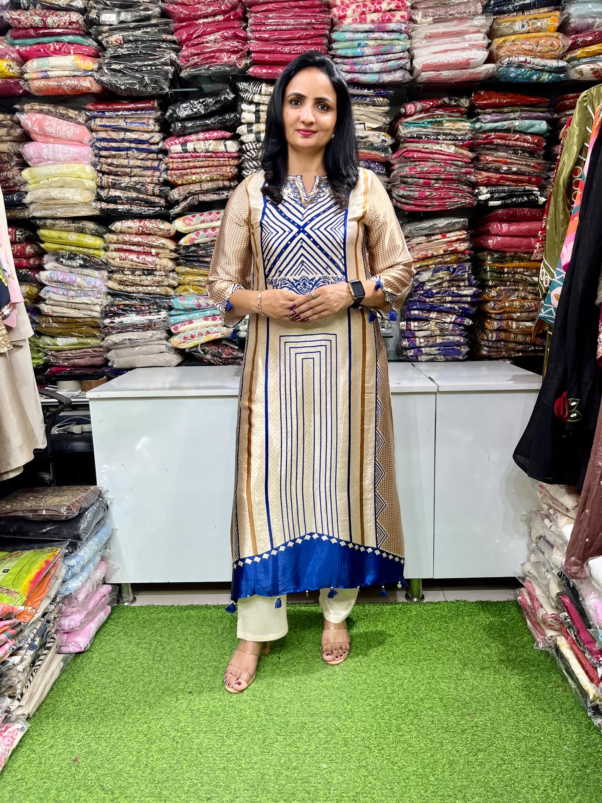 Designer Gajji Coord Set