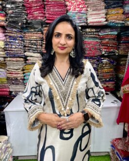 Designer Pure Muslin Crape One Peice Karina Style Dress