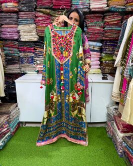 Designer Phiran with Real Mirror Work and Tassels