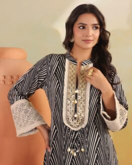 Designer Pure Muslin Crape One Peice Karina Style Dress
