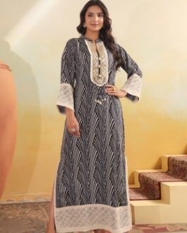 Designer Pure Muslin Crape One Peice Karina Style Dress
