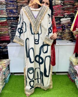 Designer Pure Muslin Crape One Peice Karina Style Dress