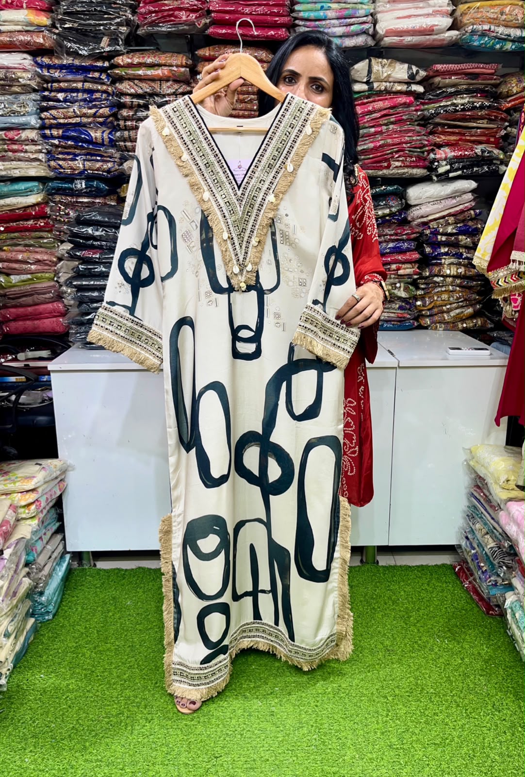 Designer Pure Muslin Crape One Peice Karina Style Dress