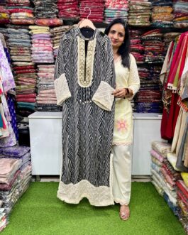 Designer Pure Muslin Crape One Peice Karina Style Dress