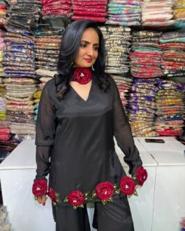 Imported Cotton Silk Designer Suit Set