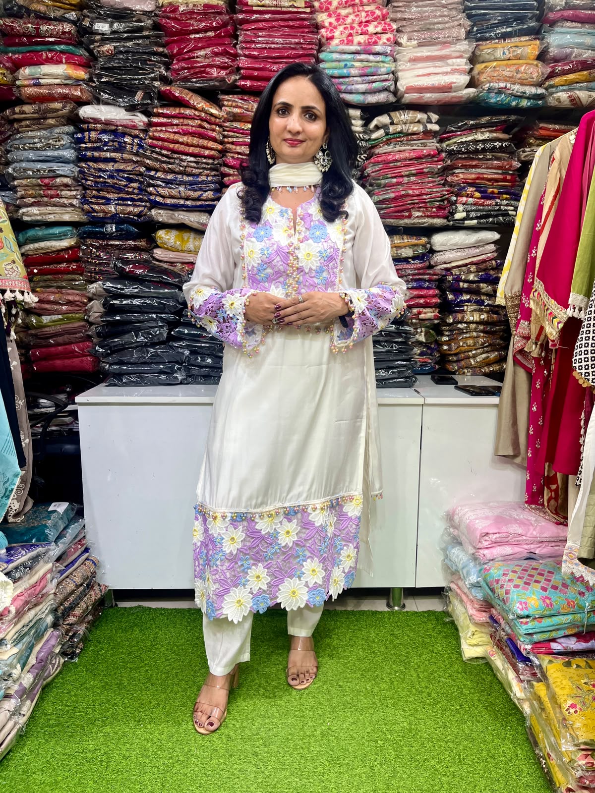 Imported Crape Pakistani Suit Set