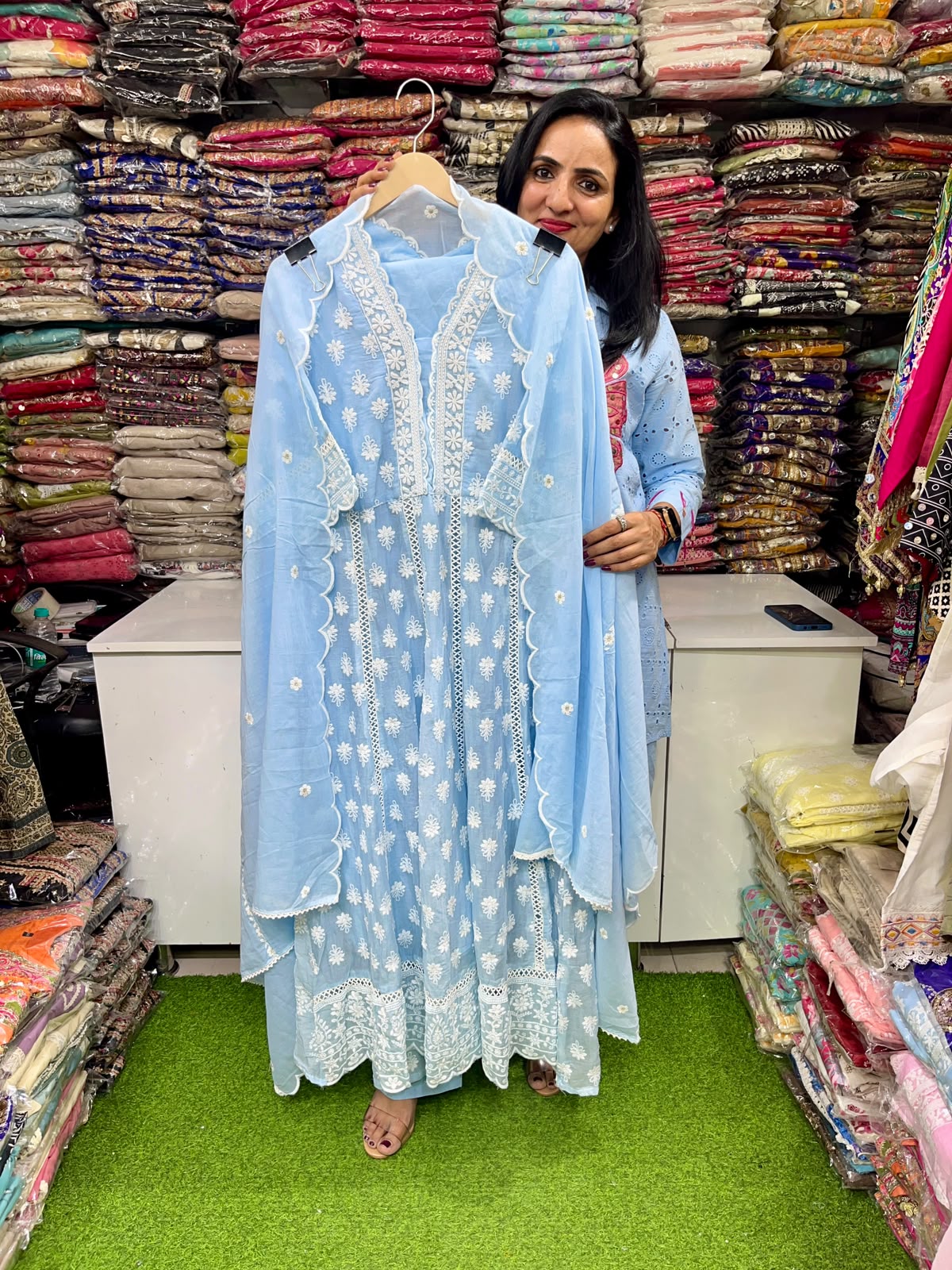 Premium Mal Cotton Anarkali Set
