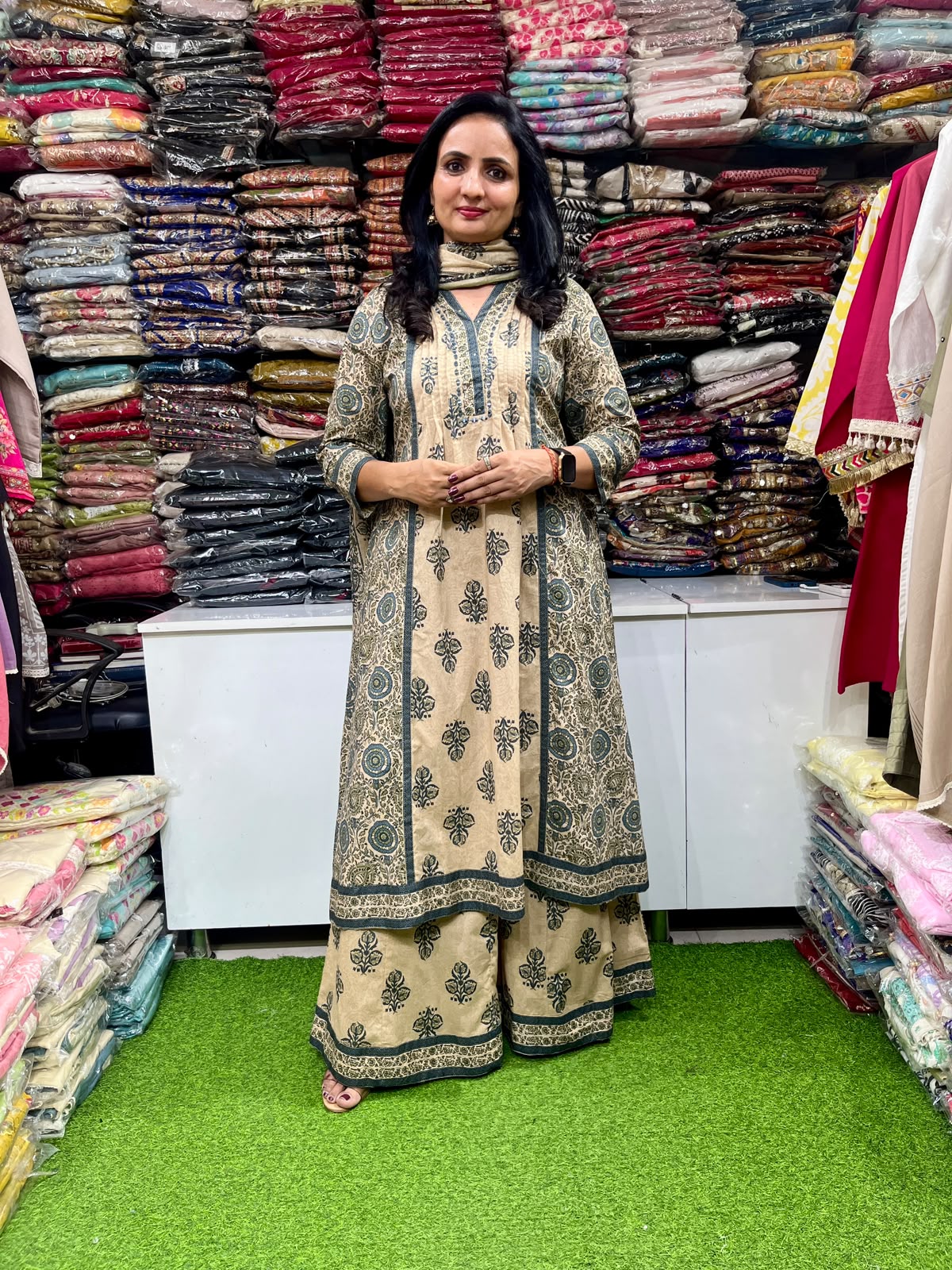 Pure Cotton Anarkali Set