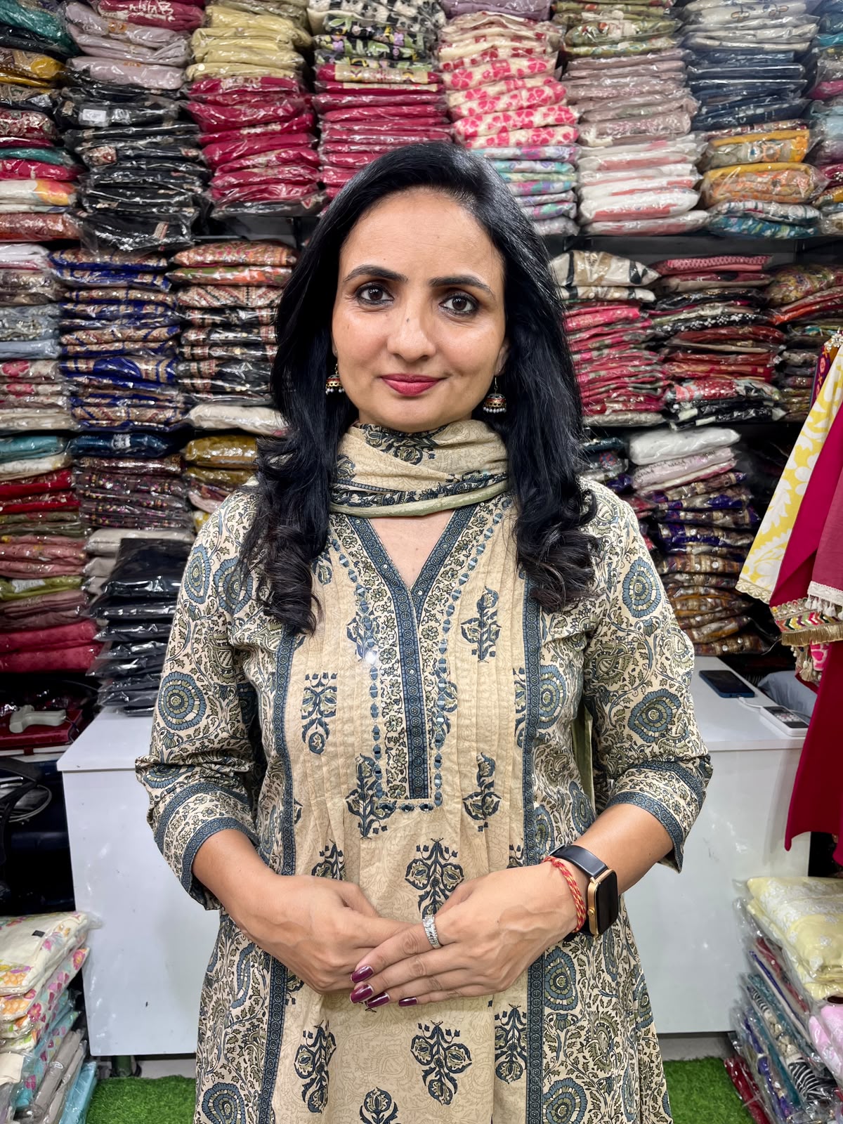 Pure Cotton Anarkali Set