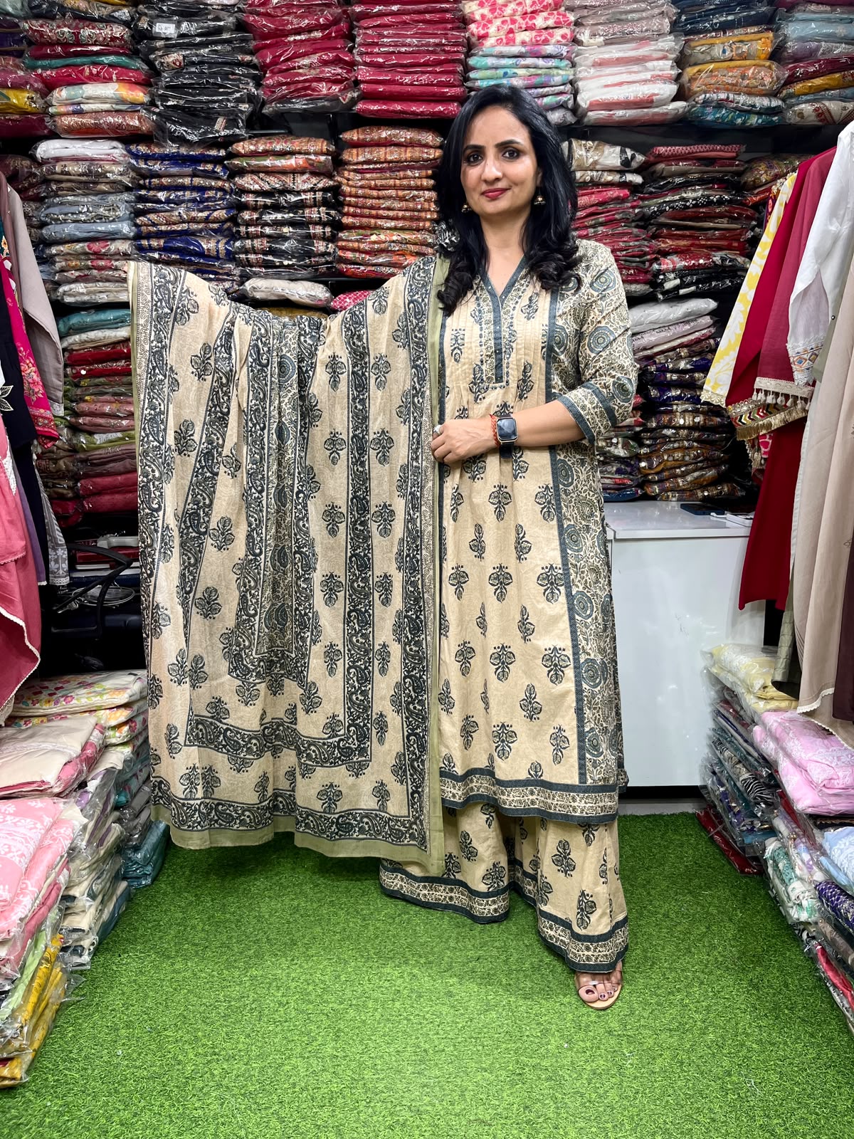 Pure Cotton Anarkali Set