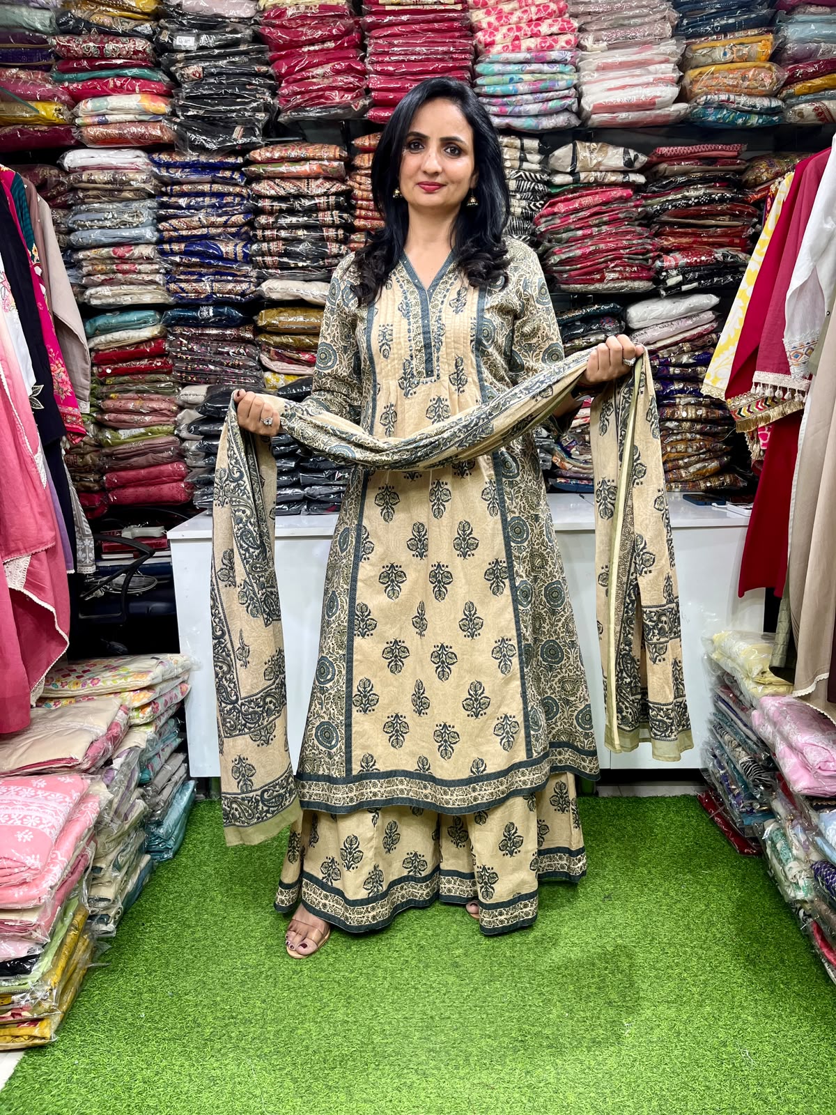 Pure Cotton Anarkali Set