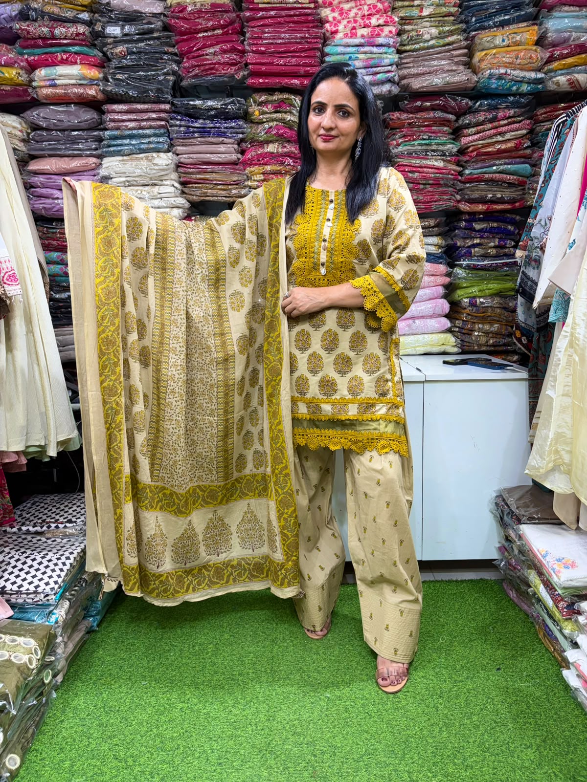 Pure Cotton Pakistani Style Farshi Suit Set