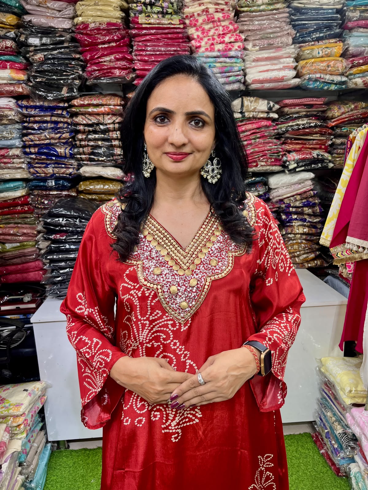 Pure Crape Bandhej Print Coord Set