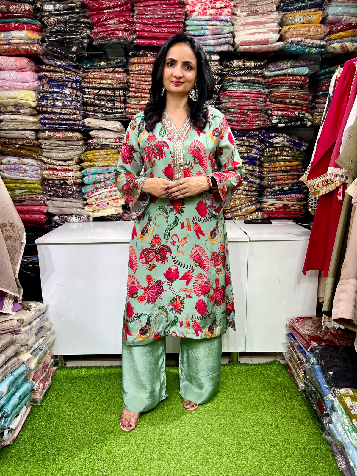 Pure Crape Digital Print Coord Set