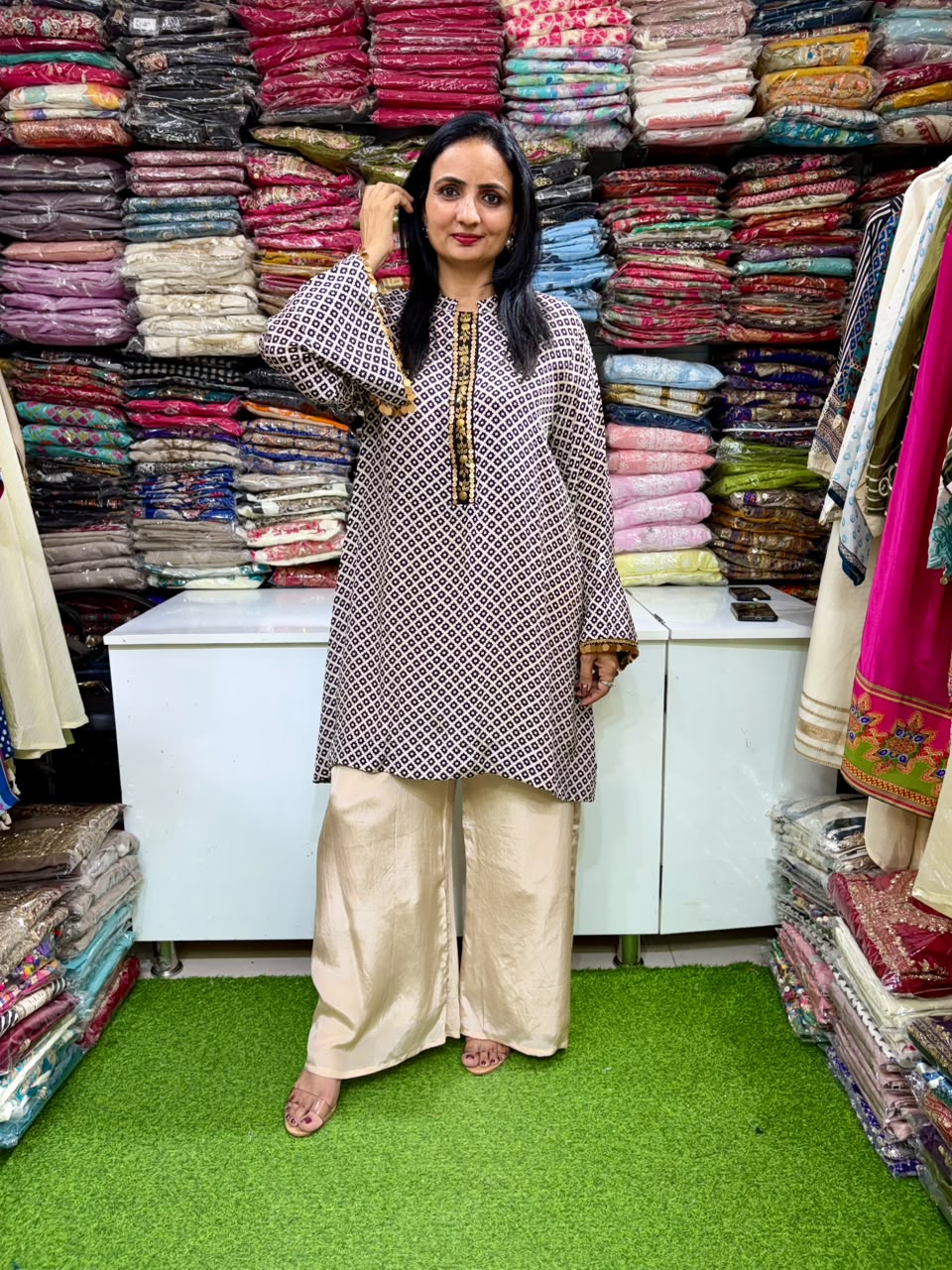 Pure Crape Digital Print Designer Coord Set