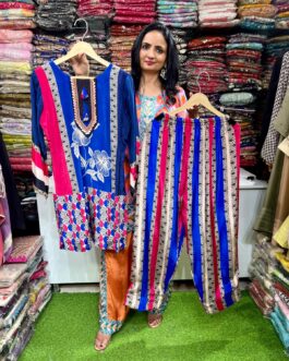 Pure Crape Farshi Coord Set