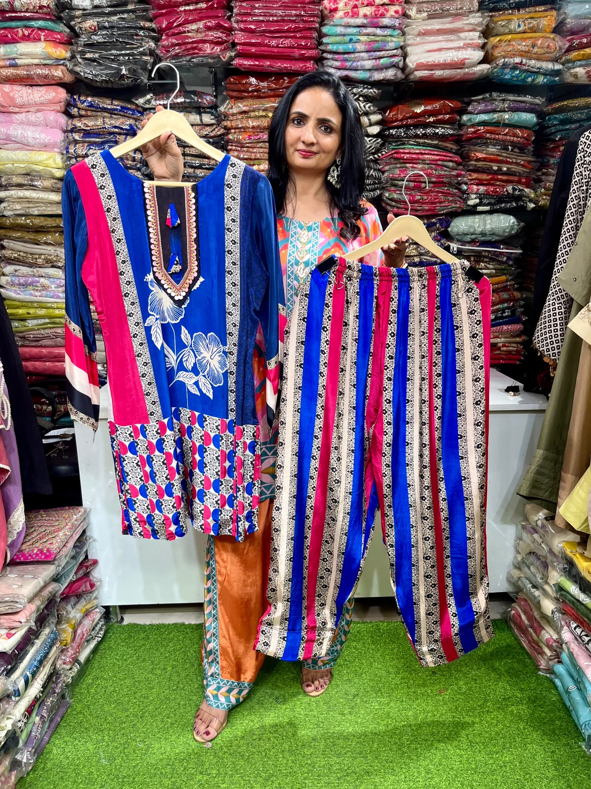 Pure Crape Farshi Coord Set