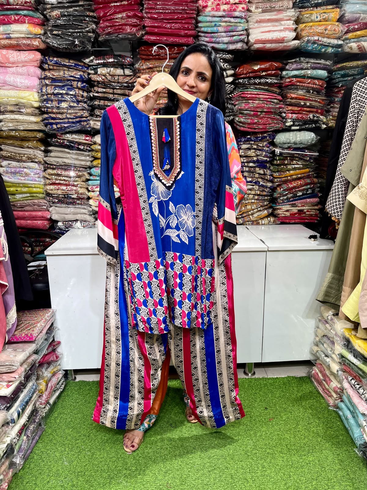 Pure Crape Farshi Coord Set