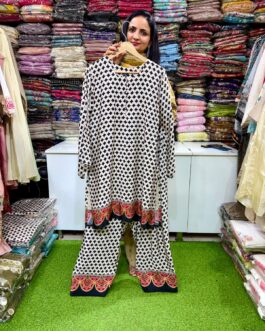 Pure Crape Farshi Coord Set