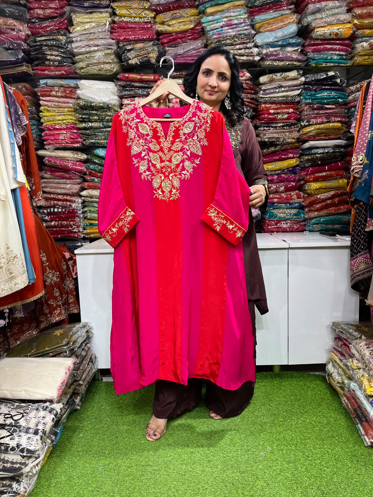 Pure Crape Silk Designer Coord Set