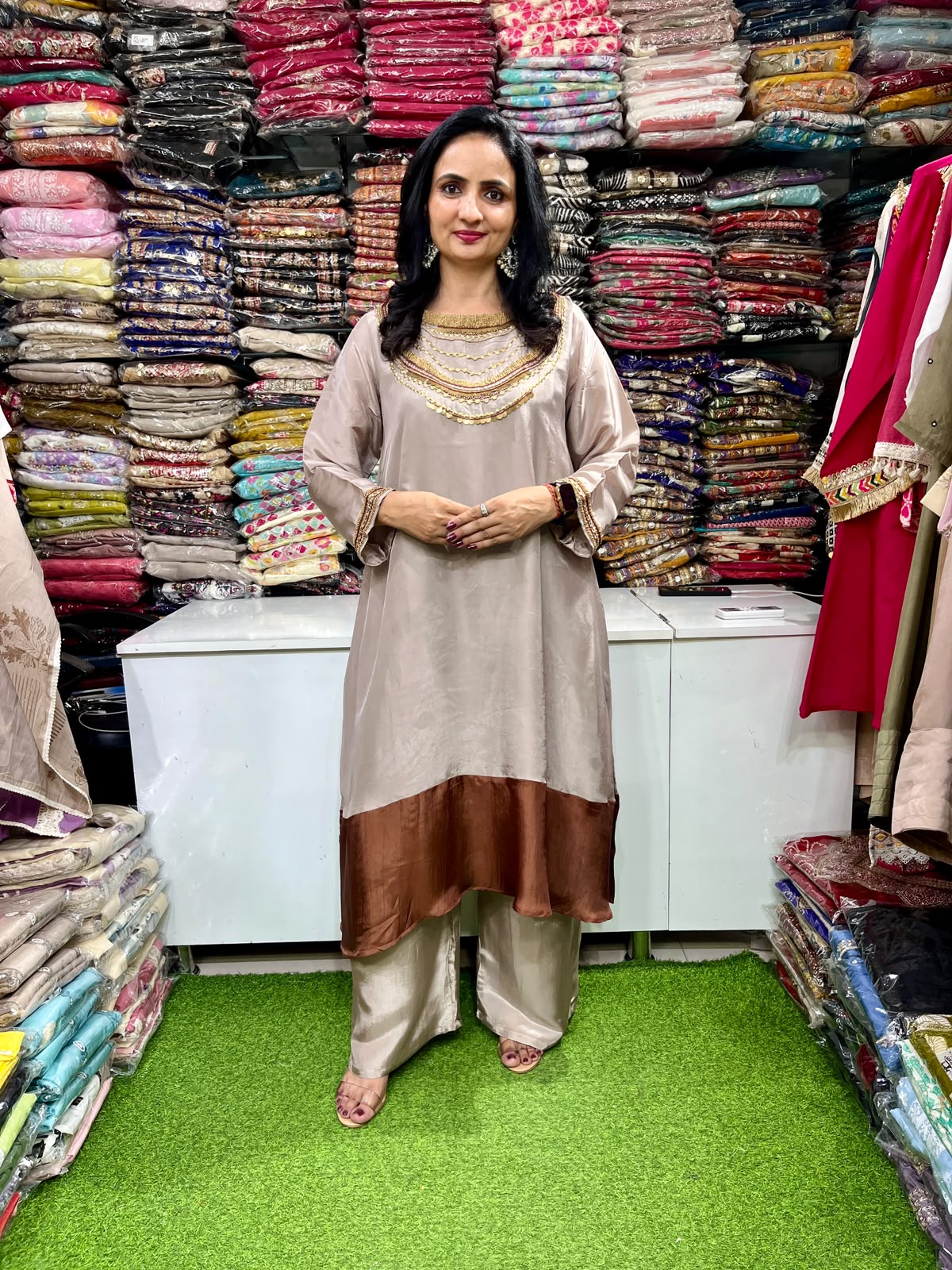 Pure Crape Silk Designer Coord Set