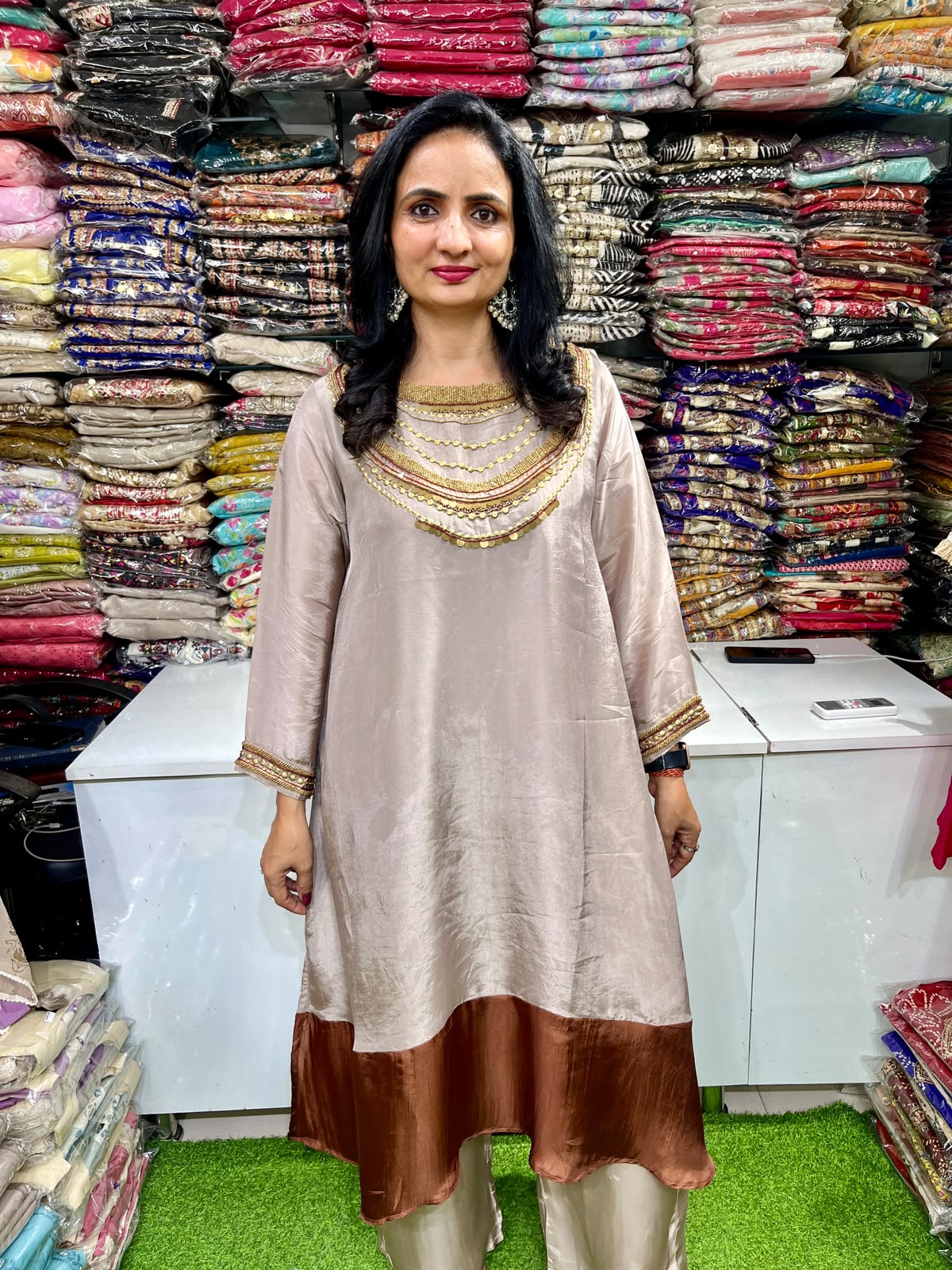 Pure Crape Silk Designer Coord Set