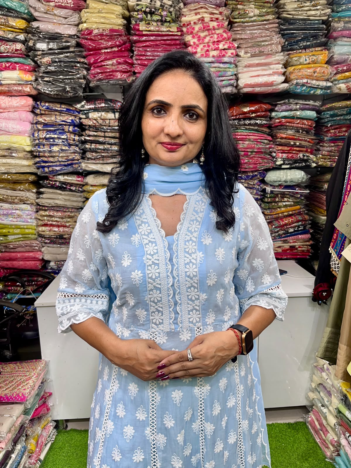 Pure Mal Cotton Anarkali - Image 2