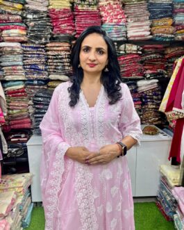 Pure Mal Cotton Anarkali Set